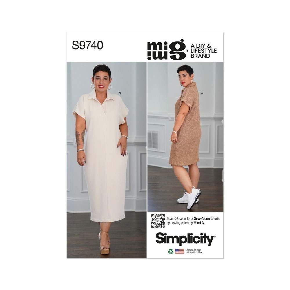 Simplicity Sewing Pattern S9740 / R11773 MIMI G Dress Knit Misses Size 12-20